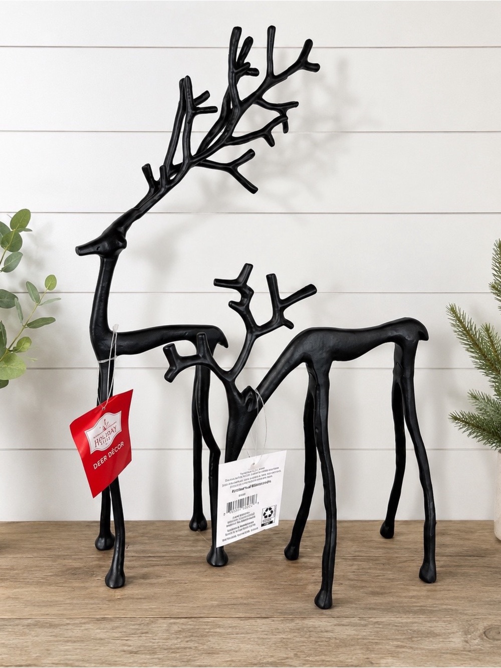 NEW Holiday Time Bronze Sculpted Reindeer Deer Holiday Decor~SMALL & MEDIUM
